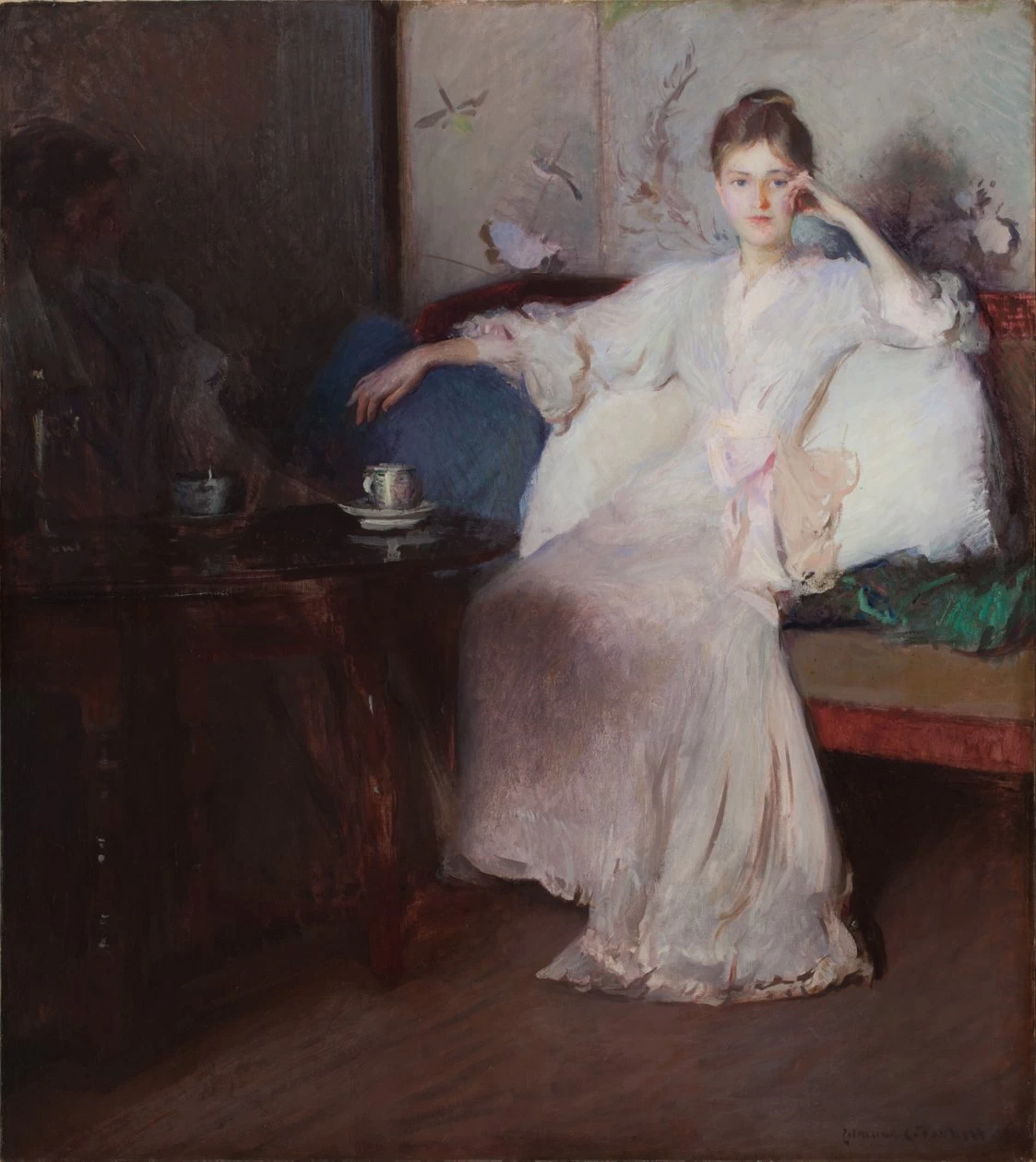 Edmund Tarbell - Disposizione in rosa e grigio, 1894, Worcester Art Museum